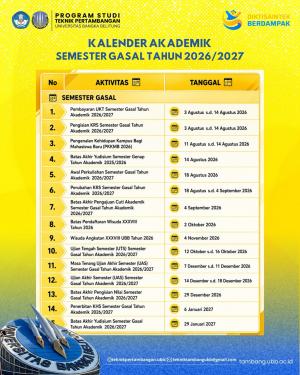 KALENDER AKADEMIK SEMESTER GASAL TAHUN 2026/2027